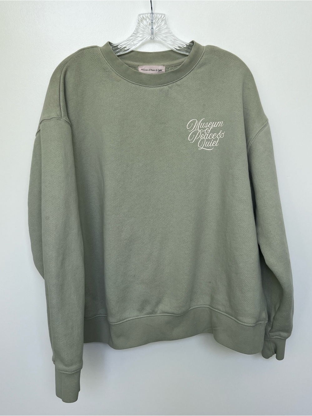 Museum of Peace & Quiet sage Green Crewneck Sweatshirt